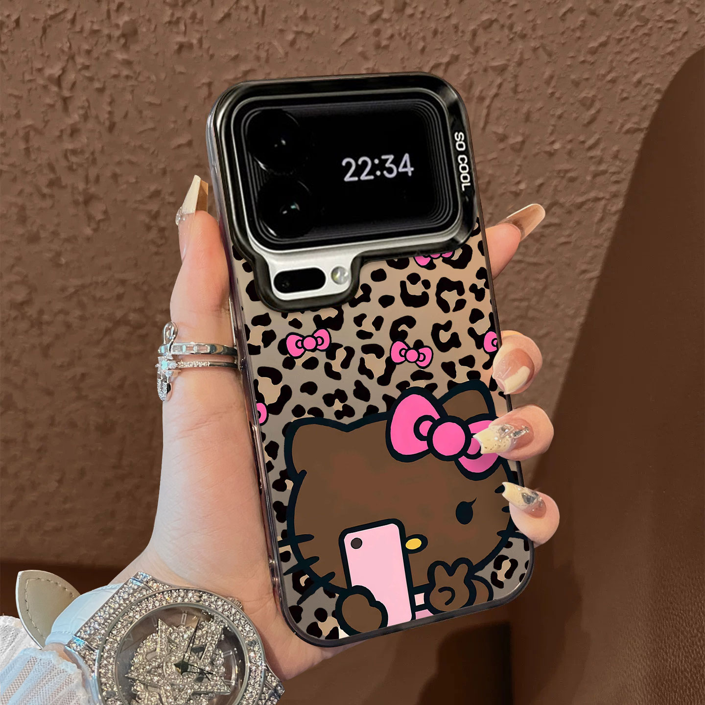 适用于小米17promax手机壳简约蝴蝶结棕猫彩银高级感12spro外全包11个性创意新款男女13pro套14/15ultra至尊