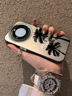 适用于华为mate80promax手机壳椰树支架60简约50e系列彩银40+套新品30epro防摔男女款保护套mate70air