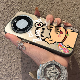 适用于华为mate70pro手机壳磁吸铃铛黄狗高级感简约50e创意个性彩银40+套新品30epro防摔男女款保护套60pro十
