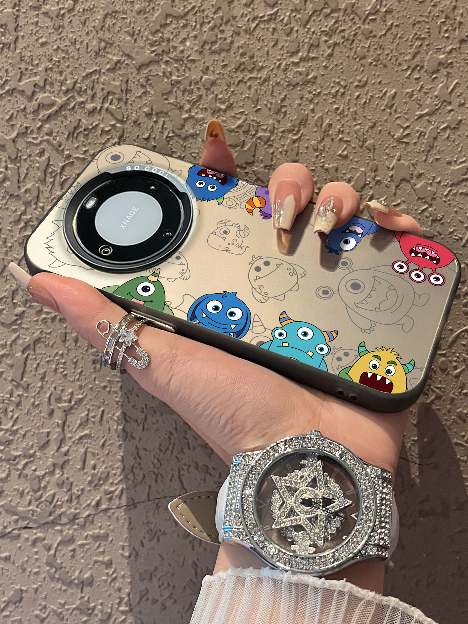 真我gt5pro彩银简约手机壳