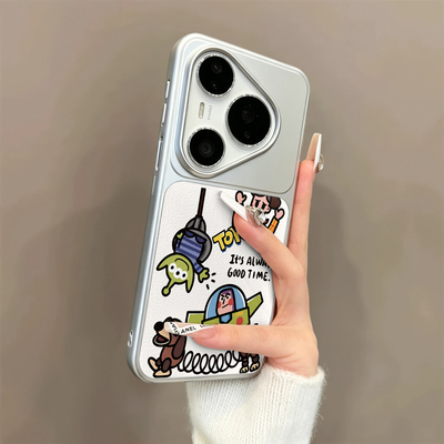 适用于华为pura80pro+手机壳弹簧狗TPU皮质nova14保护套p60简约大视窗高级感13/12新款art套防摔男女p70ultra