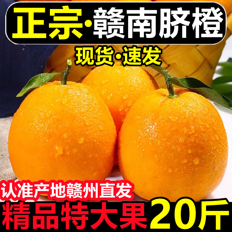 正宗江西赣南脐橙当季新鲜手剥甜橙子孕妇水果整箱包邮20斤赣州发