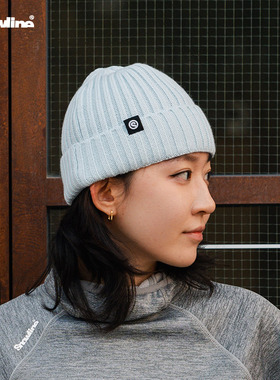 Snowline雪线时尚针织冷帽一体织弹力质感舒适冬季护耳绒线保暖帽