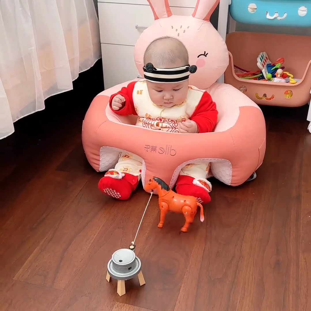 抖音同款电动小马拉磨仿真马拉磨小毛驴拉磨转圈小马趣味儿童玩具