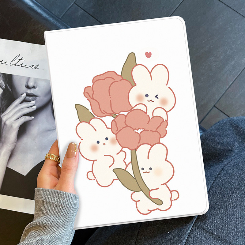 ipadmini6保护套苹果air5壳pro11平板10.9带笔槽电脑5书本9支架air2迷你4硅胶新款第五六七八九代20英寸适用