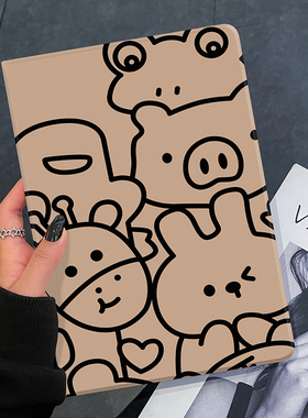 新款适用于ipad2021版保护套10.2寸mini6带笔槽11九代8苹果air3潮牌pro壳9.7迷你4平板9硅胶5电脑7第八代20