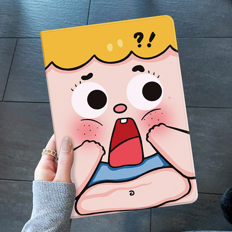 ipad保护壳苹果10.9套air5平板pro11带笔槽mini6电脑5书本9迷你4支架air2硅胶新款第五六七八九代20英寸适用