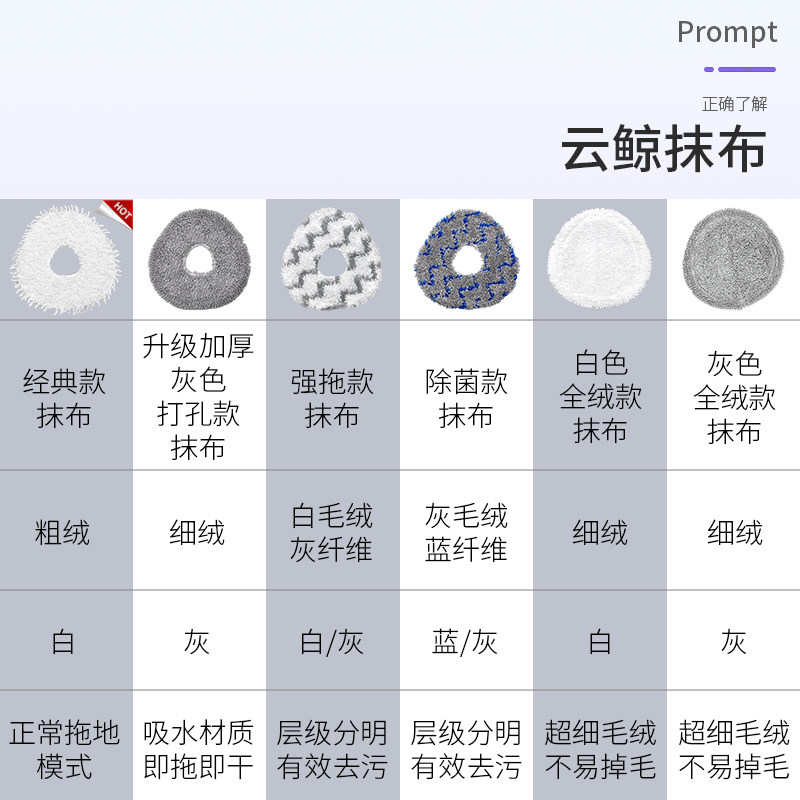 适配云鲸J1抹布扫拖一体机J2全毛水洗灰除菌J3升级加厚强拖布抹布高性价比高么？