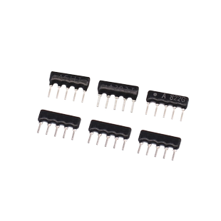 5脚 5P 直插排阻 电阻排 A102J A103J 1K 10K 4.7K 5.1K 330R 512