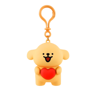 线条小狗钥匙扣正版周边爱心捏捏女可爱情侣精致书包小挂件钥匙链