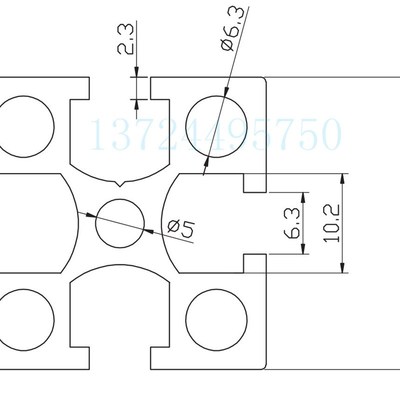 新款型材 2030-备.5厚 t流水线框架铝材 工作台设3支架 框架铝材.