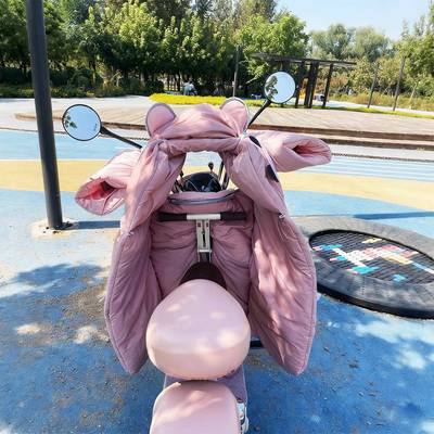 电动车亲子挡风被冬加厚加大加长分体2025新款双面防水斗篷式全包