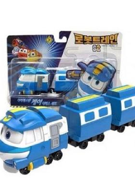 韩国爆款变形火车机器人玩具凯带车厢robot trains动感火车侠家族