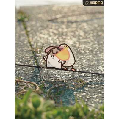 沃遇小鸟pvc贴纸透明底现货沃玛养鸡场warma周边文创文具