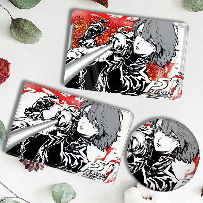 P5女神异闻录5周边雨宫莲明智吾郎流沙麻将卡砖立牌徽章谷子送礼