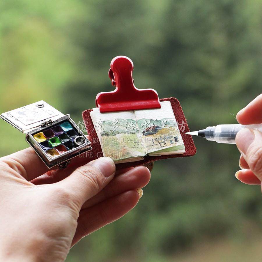 亿摩多 水彩魔戒套装超迷你旅行水彩套装绘画玩具史明克DS分装