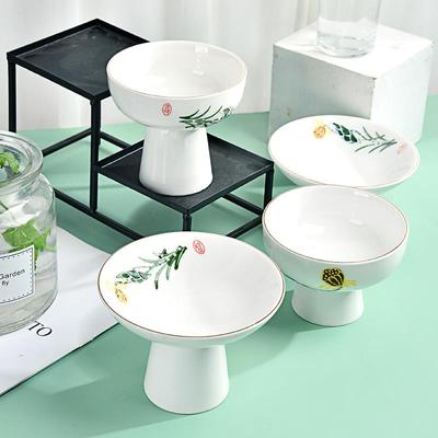 创意陶瓷高脚碗雪糕杯酸奶甜品碗商用家用小吃碗茶点盘饭厅凉菜碟