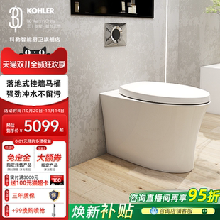 科勒智能马桶无水压限制小户型全自动一体式家用电动坐便器墙排水