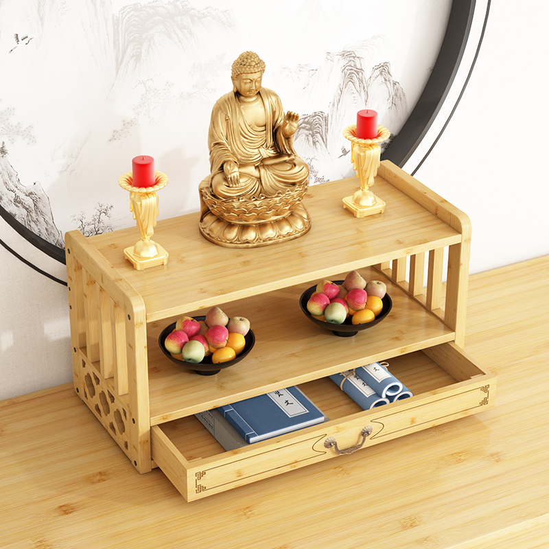 佛龛供桌神台一体桌面财神爷神龛底座家用小型供奉观音佛像供座台