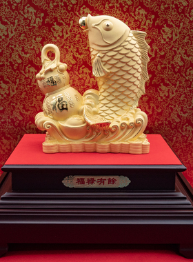 招财摆件绒沙金工艺居家装饰乔迁