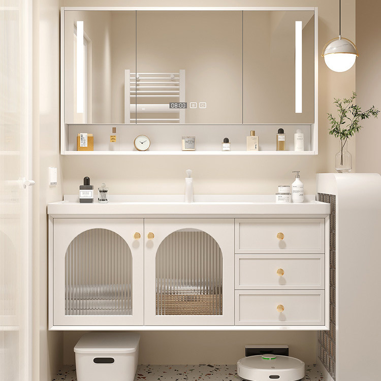 现代轻奢浴室柜组合陶瓷一体盆实木智能卫生间洗漱台洗脸洗手盆柜,家装主材,浴室柜,淘宝优惠券,粉丝福利购,淘宝优惠卷