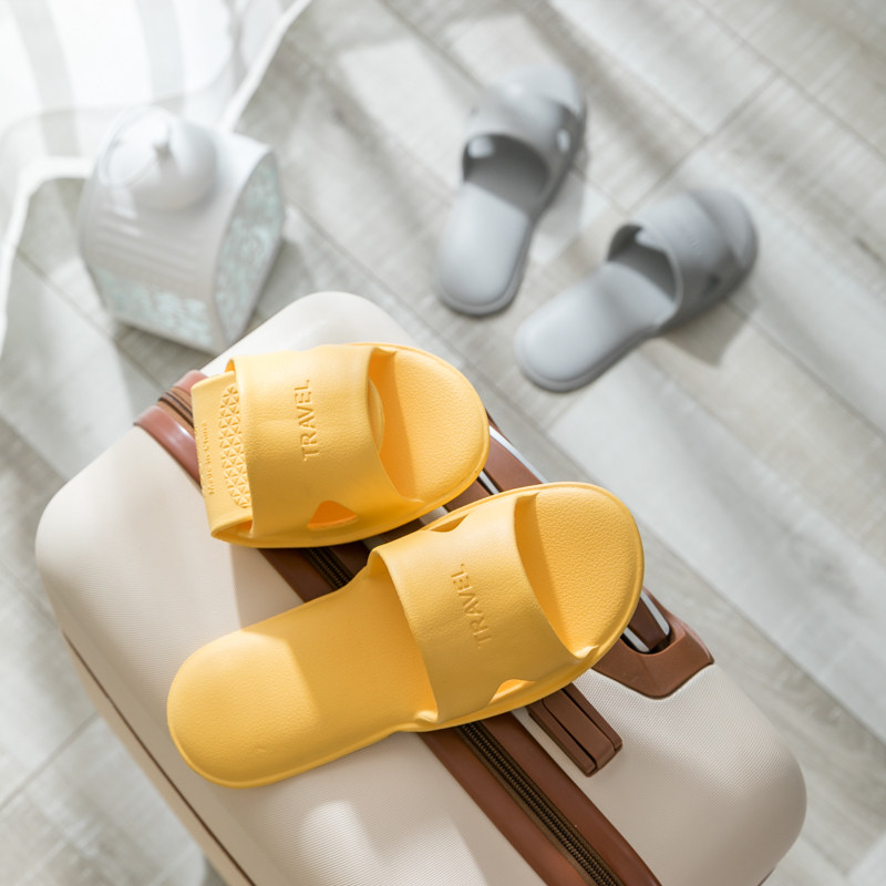 便捷式折叠拖鞋女夏季浴室洗澡防滑旅游酒店情侣出差旅行人字拖鞋