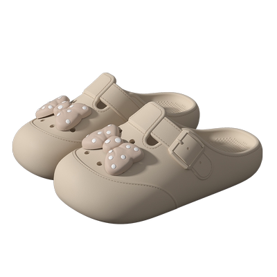 蝴蝶结包头洞洞鞋女夏季新款外穿