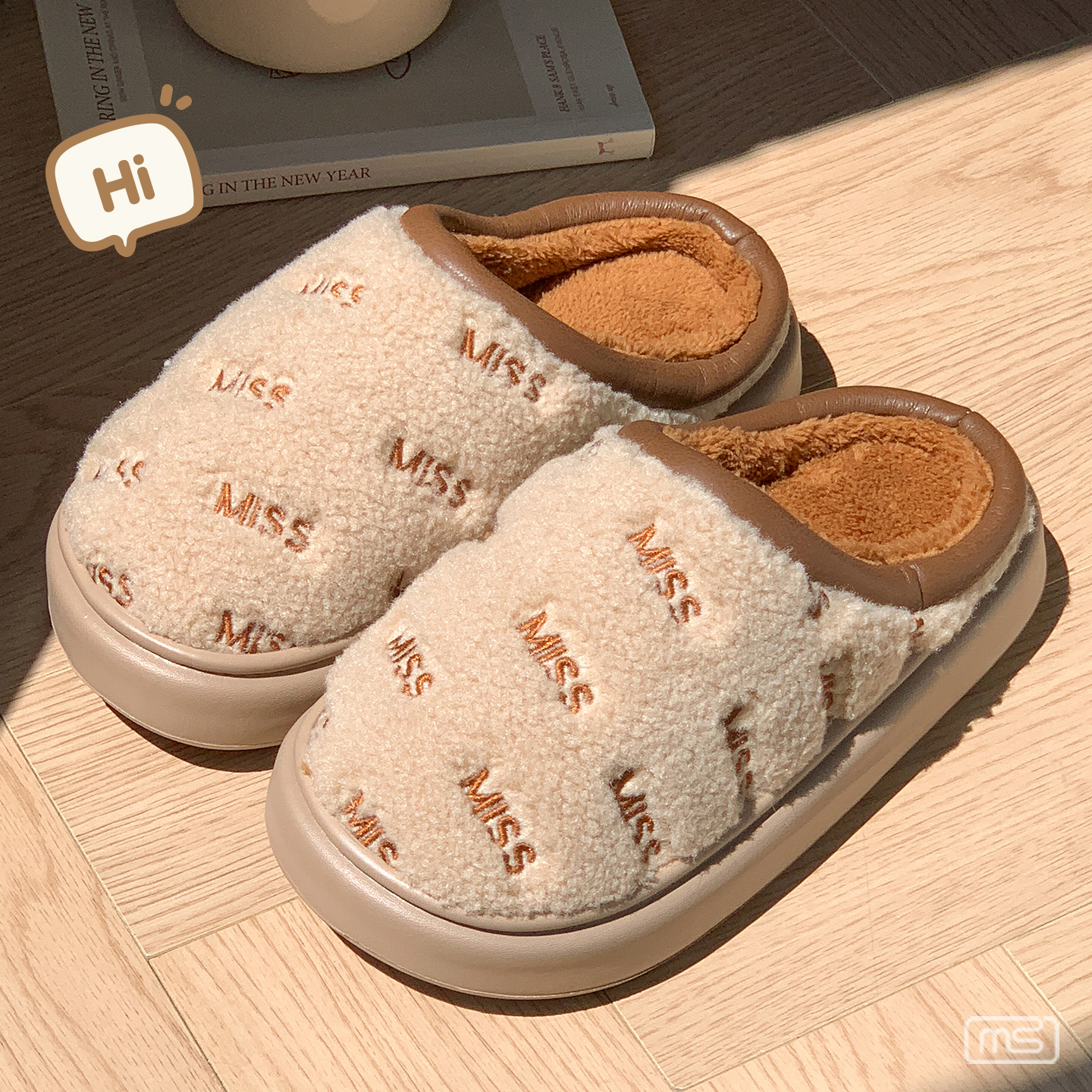 2025新款保暖防滑包跟棉拖鞋