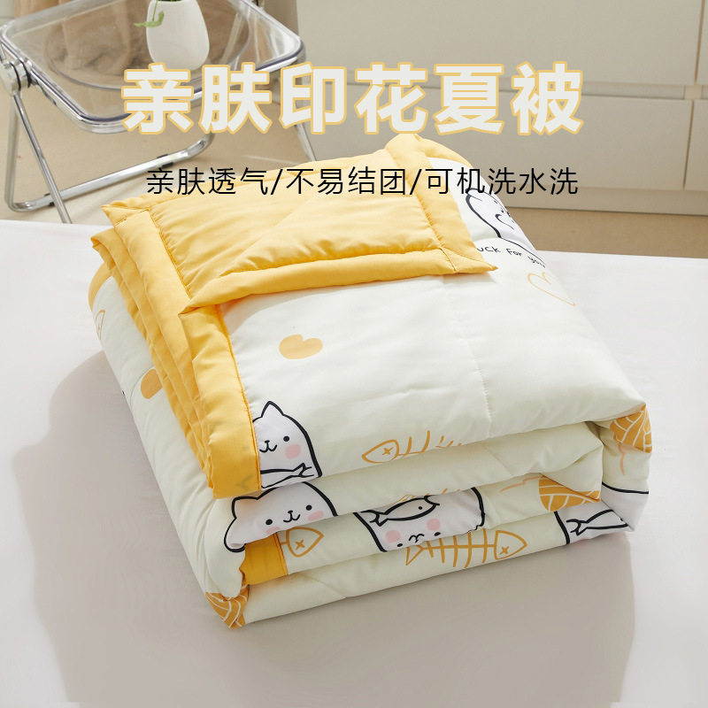 夏凉被薄款被子被芯夏季可水洗机洗空调被春秋单双人儿童夏被夏天