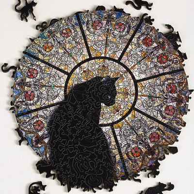 教堂猫拼图CathedralCat异形木制木质可爱生日