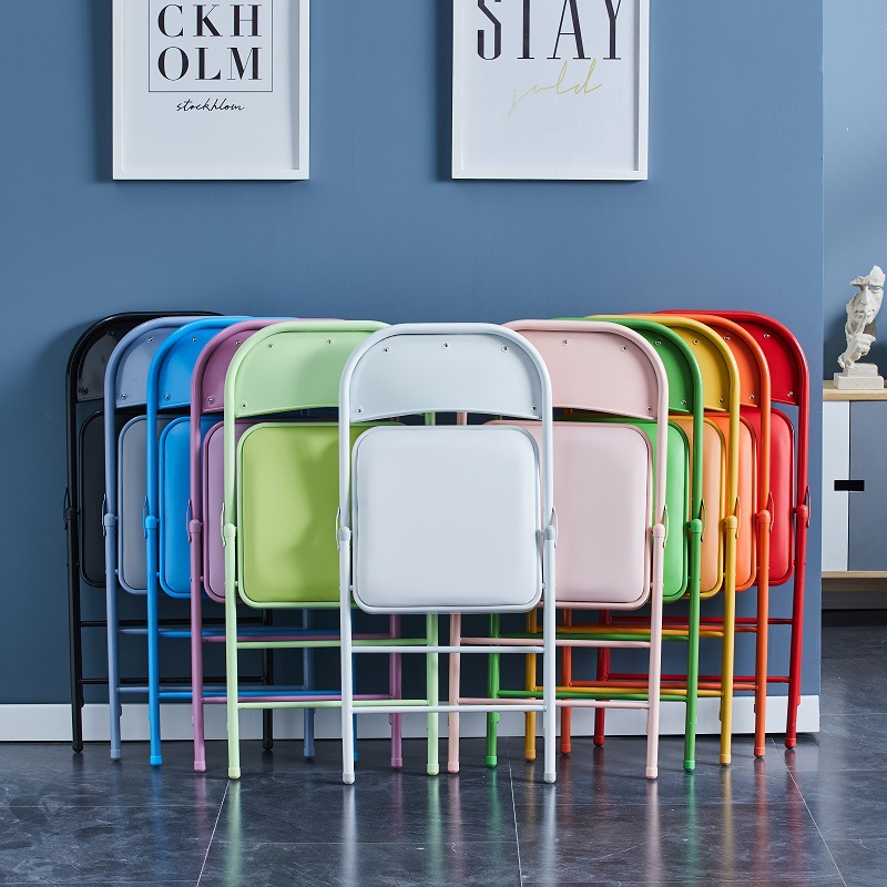 家用折叠椅子简易凳子靠背椅便携办公椅会议椅宿舍椅餐椅电脑突贸