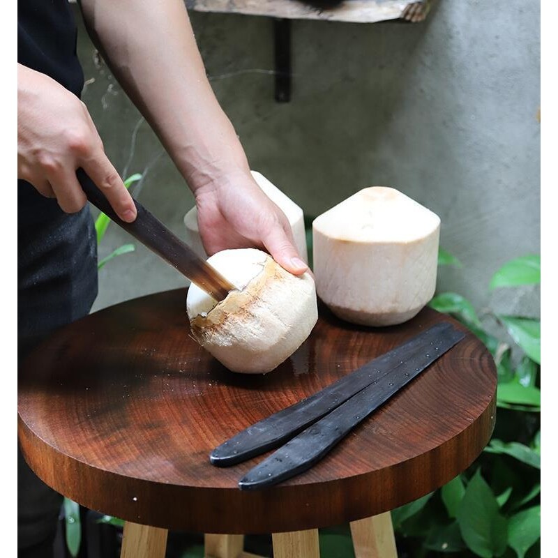 千海南椰子牛角椰宝坊硬刀新款椰球取肉器椰蛋软刀泰国木工挖其他