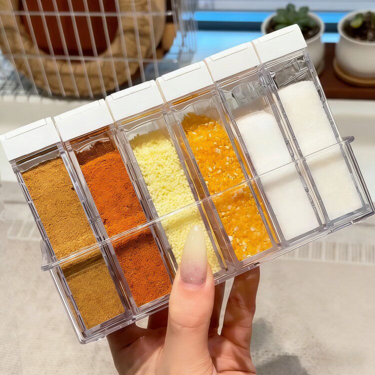新调料盒家用厨房新调味罐组合套装盐味精一体多格撒料瓶