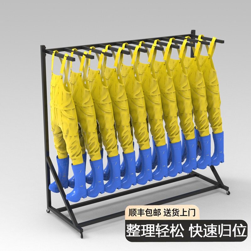 幼儿园沙水服存放收纳架沙滩玩水雨衣装备挂架儿童赶海水衣置物架