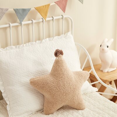 靠枕抱枕ins靠垫枕头奶油床头装饰飘窗可爱星月毛绒风创意沙发