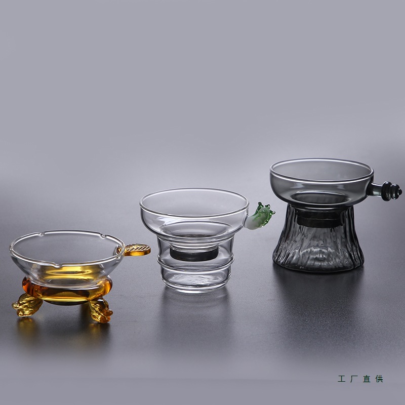茶漏茶滤过滤网隔玻璃功夫茶具配件滤茶器漏斗耐热不锈钢分茶套装
