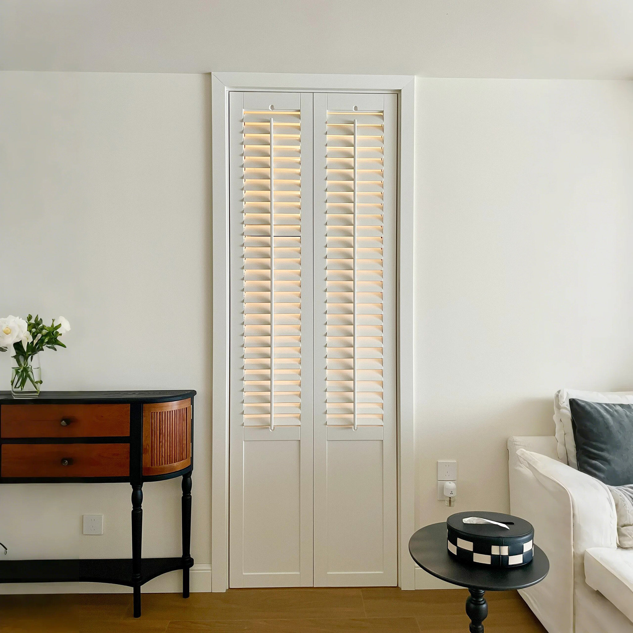 百叶门衣柜门定 制折叠门阳台百叶隔断门鞋柜门透气卧室遮光百叶