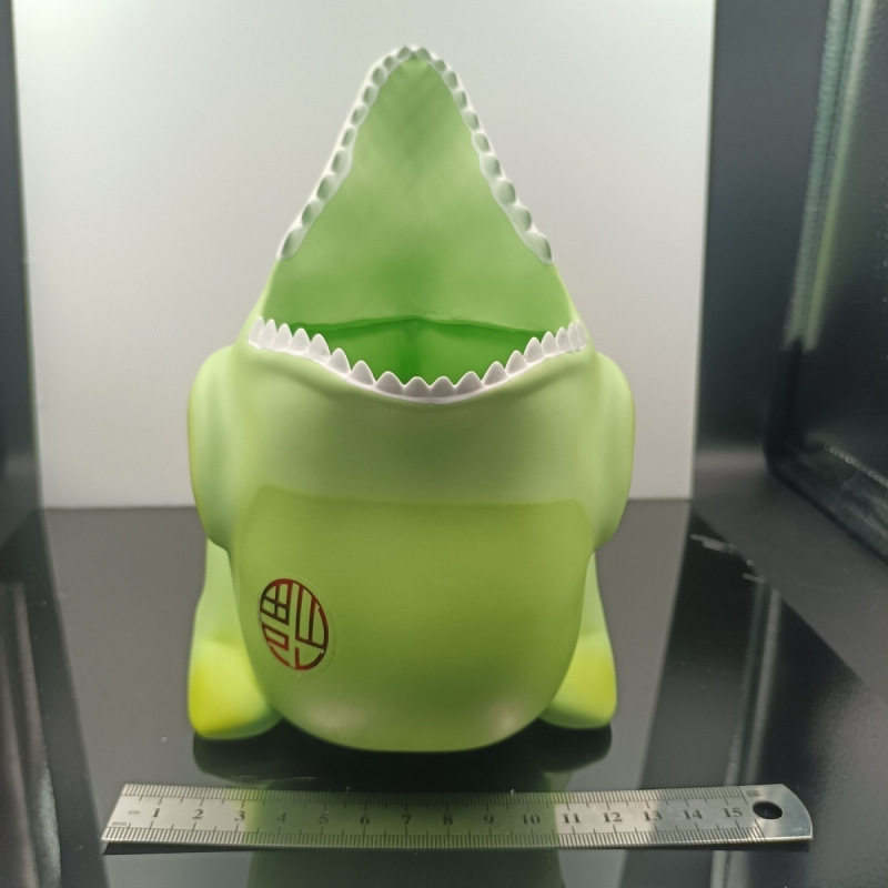 福字龙年浅绿小火龙桌面垃圾桶带花盘耐摔易清洁,家居饰品,桌面摆件,淘宝优惠券,粉丝福利购,淘宝优惠卷