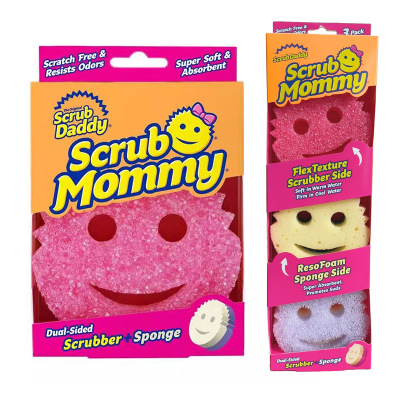 ScrubDaddy笑脸妈咪双面魔力清洁擦去污海绵洗锅碗经典老爸