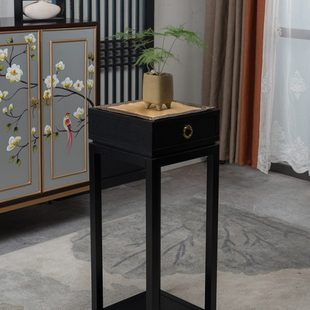 新中式花架垫置物架盖布角几垫方几垫炕几垫绸缎布艺花盆架防尘垫