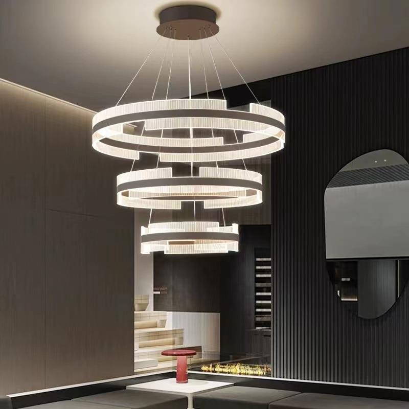 极简吊灯家用餐厅卧室客厅灯简约现代环形灯北欧创意圆形圆圈灯具