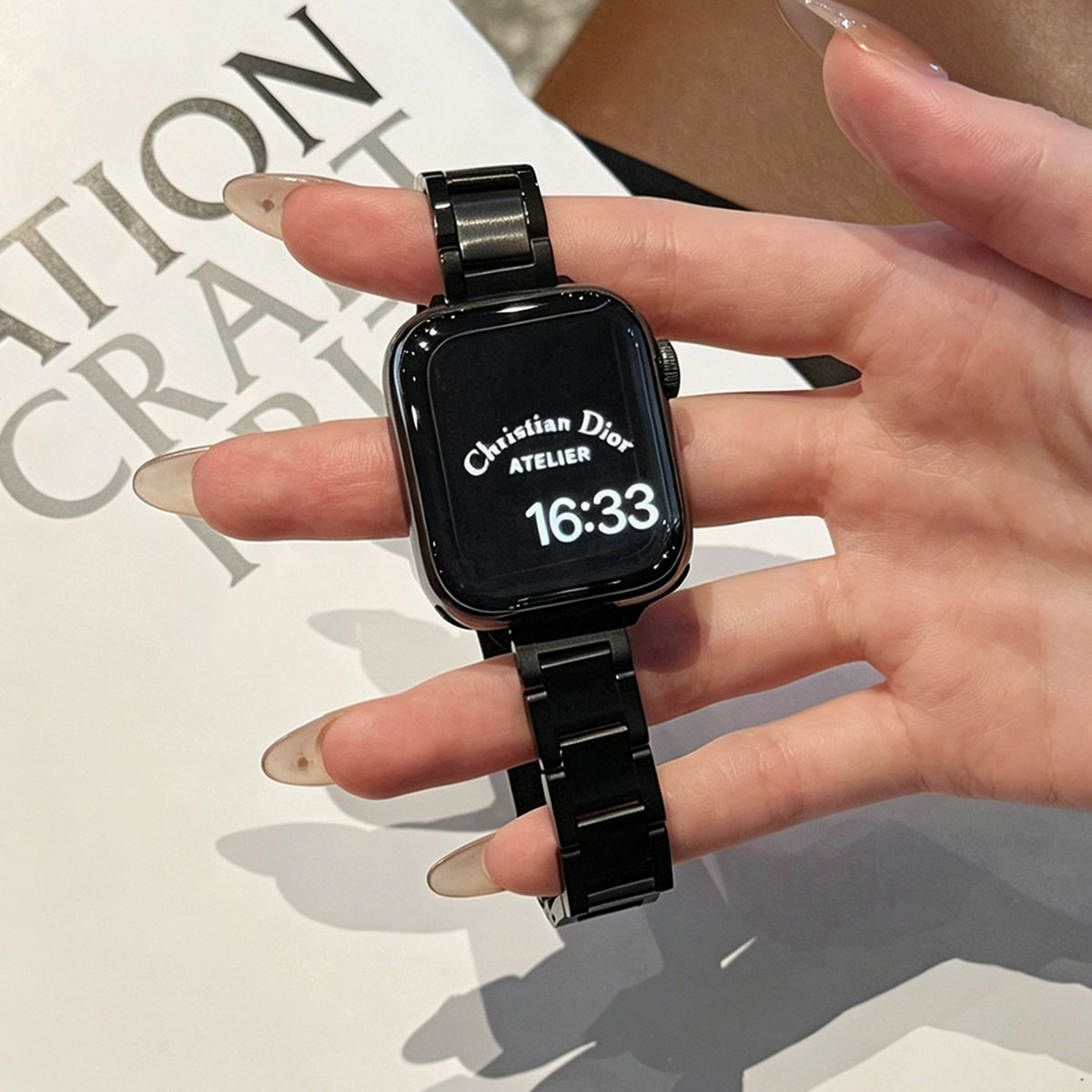 适合iwatchs11手表带链金属applewatchs10新品苹果9女款高端智能表链8女生高级感搭配手链款7超好看se3设计感