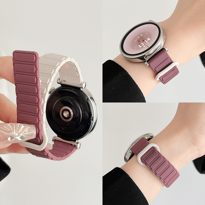 UHADA拼色装甲硅胶磁吸表带夏季