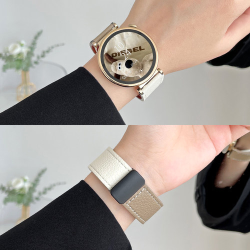 适用华为gt4手表带新款gt5腕表真皮磁吸gt6女款41mm智能手表链watch4/3pro手表带高级感watchgt2女士专用荣耀