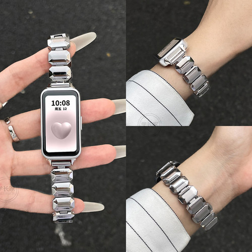 UHADA创意金属小方糖蝴蝶扣表链