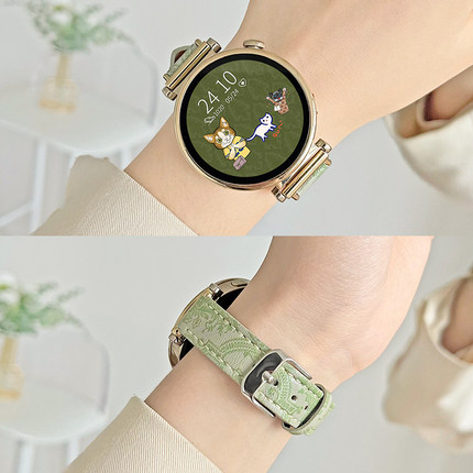 适用华为gt4表带系列gt5新款专用watchgt3手表带女士表链watch4智能手表3pro真皮gt2女款运动高级感荣耀gs3i