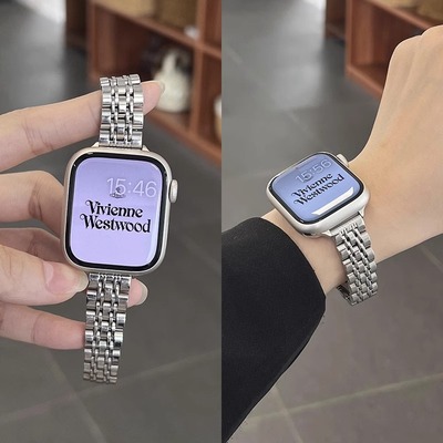 UHADA金属七株钢表带高级感女