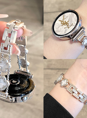 适用华为watch gt5/6手表带新款四叶草手链watchgt4智能运动手表链watch5pro女表系列高级感gt3女士专用夏天2