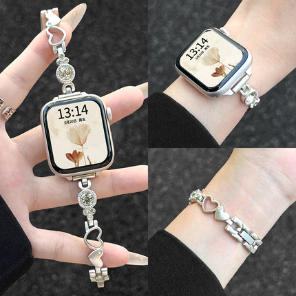 适用华为watch fit4手表带新款金属系列腕表watchfit3女款智能运动2女生专用4pro创意手环四代高级感夏天表链