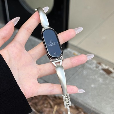 UHADA月牙手镯金属表带高级感